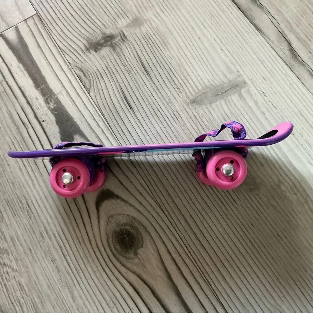 Vintage Build a Bear BABW skateboard accessory purple pink with rainbow pegasus